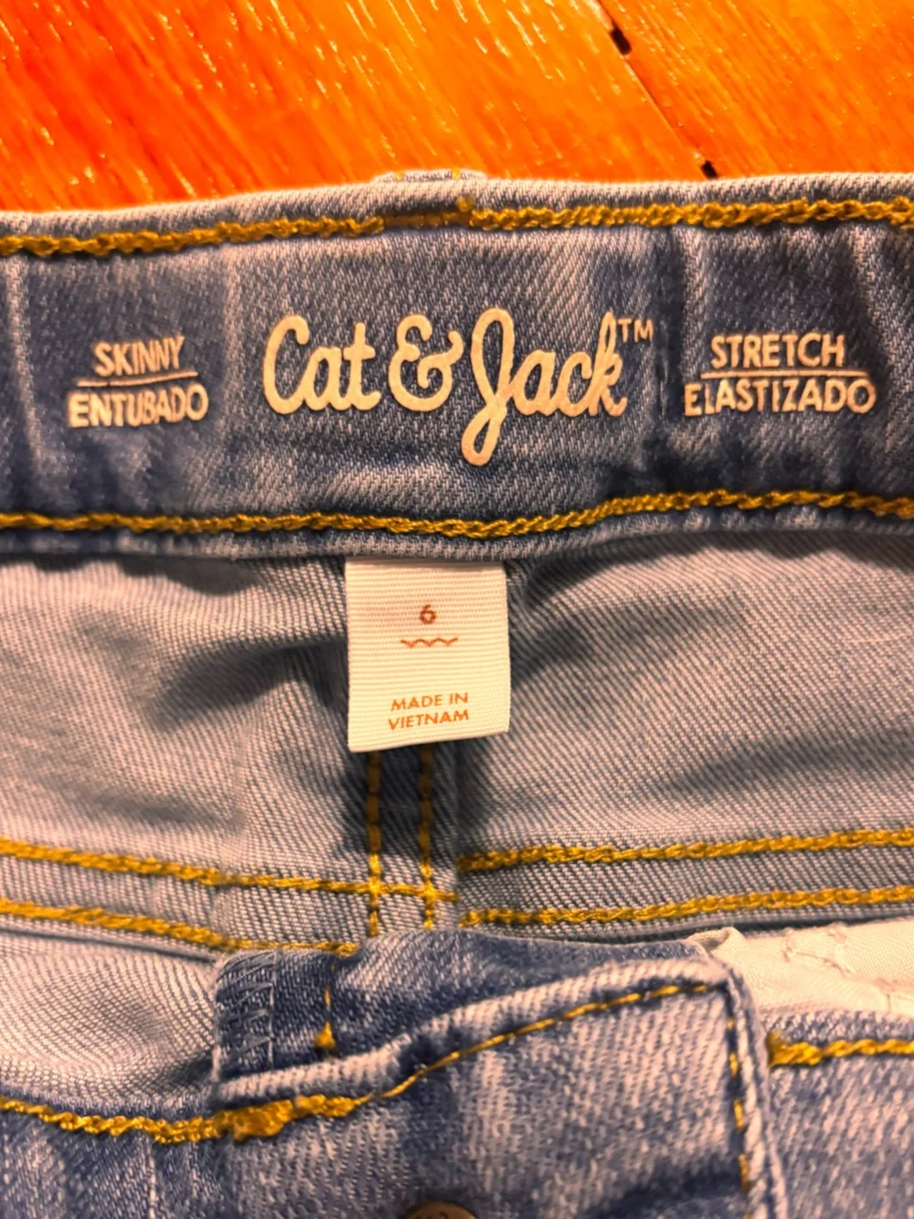Cat & Jack boys skinny blue jeans size 6